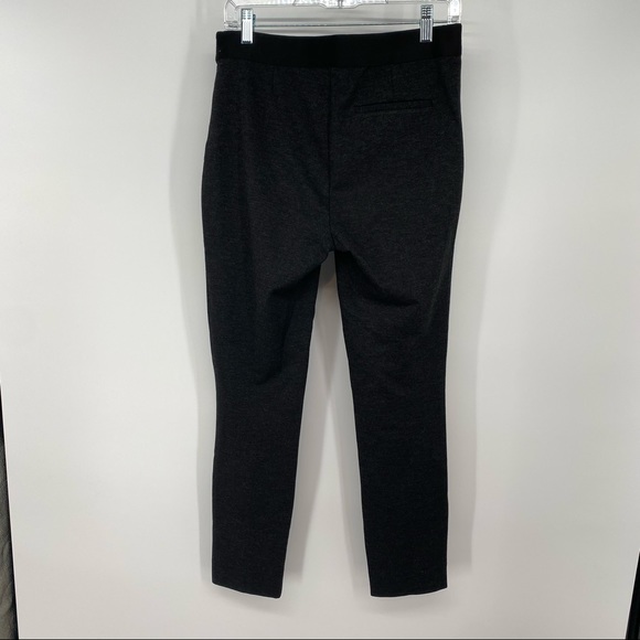 Everlane Stretch Ponte Slim Skinny Pants Charcoal Side Zip - Picture 6 of 7